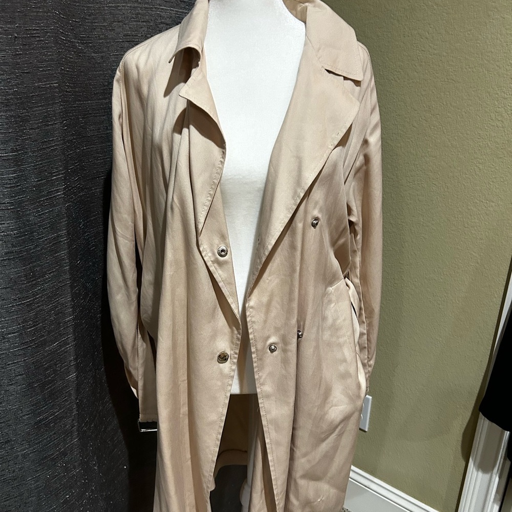 Topshop Slouchy Cream Trench Coat